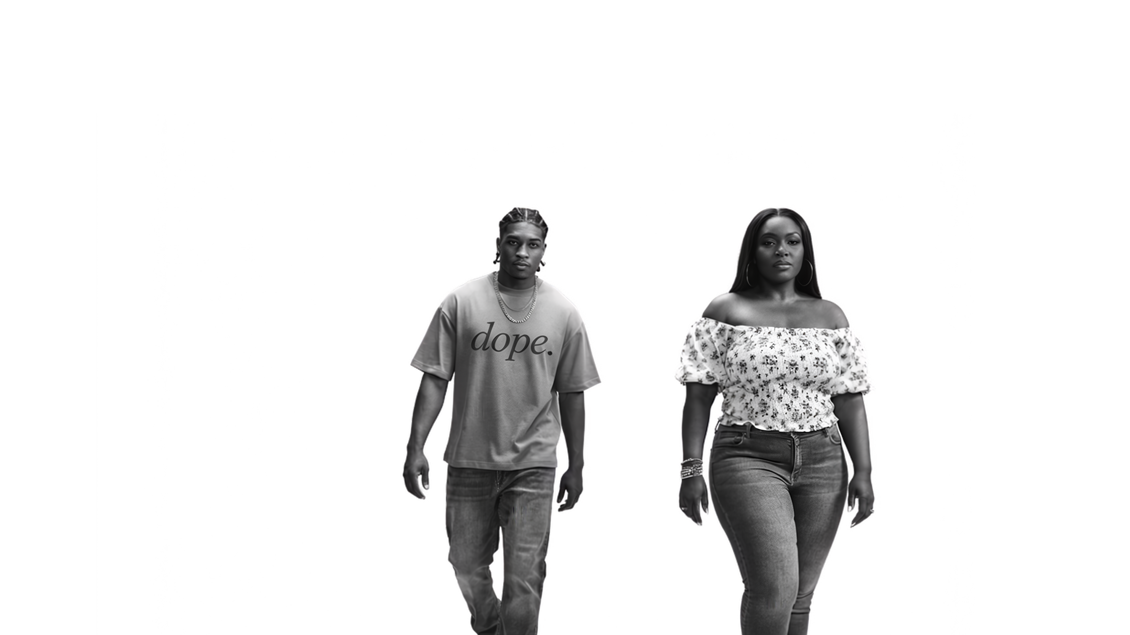 Two makers walking forward